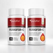 Ferrofor Vitamina C Purafor Quality 120caps Kit 2un