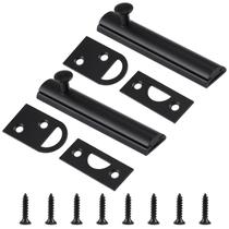 Ferrolho de Porta Lothee 5 cm Latão Preto Fosco 2 Peças