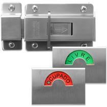 Ferrolho Fecho Tarjeta Fechadura Livre E Ocupado Inox