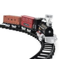 Ferrorama Trem Elétrico 21 Peças 5 Vagões Som e Luz
