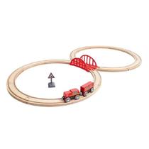 Ferrovia Clássica Formato de 8 Premium Trenzinho Educativo de Madeira com Design Alemão Hape