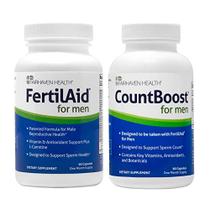 FertilAid for Men e CountBoost Combo - Suplemento de Fertilidade Masculina - Contagem, Motilidade e Suporte à Morfologia - Antioxidantes e Vitaminas Especiais para a Fertilidade Masculina