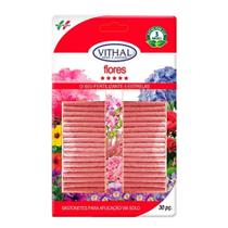 Fertilizante Bastonetes Pronto Uso Para Flores Vithal - 30un