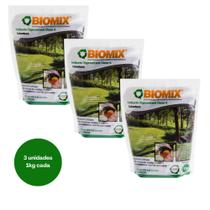 Fertilizante Biomix Cobertura e Manutenção 1kg kit 3 unidades