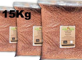 Fertilizante Cloreto Potássio Granulado 15kg Adubo 60% Kcl