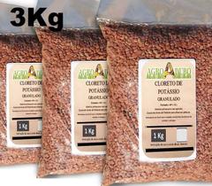Fertilizante Cloreto Potássio Granulado 3kg Adubo 60% Kcl
