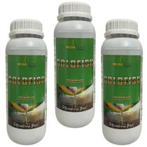 Fertilizante GoldFish Horta Liquido Kit 3 Litros Cultura Enxofre Frutas Solúvel Grãos Fortalecimento Nitrogênio