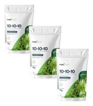 Fertilizante Mineral Maxgreen 10-10-10 1kg Npk Adubo Kit 3un