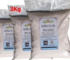 Fertilizante Nitrato De Potássio 3Kg Adubo Ferti Hidroponia - AGROADUBO