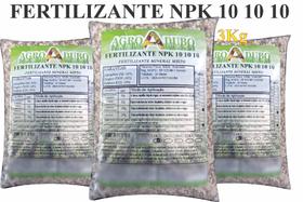 Fertilizante NPK 10 10 10 - 3Kg Jardins, Arvores, Frutiferas