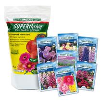 Fertilizante Orgânico SUPERthrive 4-4-4 e Kit de Sementes de Flores Perenes Fertilizante Orgânico SUPERthrive 4-4-4 e Kit de Sementes de Flores Perenes