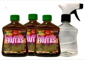 Fertilizante Para Frutíferas Pronto pra Uso - 250ml - 3 unidades + borrifador