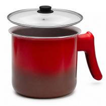 Fervedor Com Tampa 12cm 1,25L Brinox Ceramic Life Antiaderente Vermelho