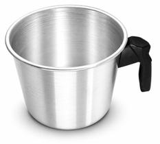 Fervedor Leiteira Canecão de Alumínio Escovado 14cm eficiente leite café água Fervedor Leiteira Canecão de Alumínio Escovado 14cm eficiente leite café água