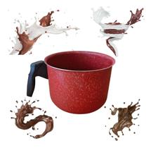 Fervedor Rl Caneca Leiteira Antiaderente Vermelho Pintado