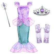 Festa à fantasia Chili Little Girls Mermaid Princess 4T 5T Festa à fantasia Chili Little Girls Mermaid Princess 4T 5T