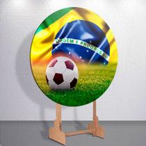 Festa Capas Seleção Brasileira Redondo 150x150 Painel Sublimadas Mini 50x50 Futebol Decoração Grande