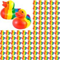 Festa de aniversário colorida Rubber Duckies Deekin Rainbow x24