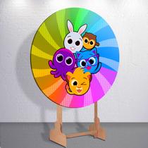 Festa Fofo Bolinho infantil com painel redondo capa decorativa tamanhos diversos