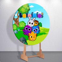 Festa Fofo Bolinho infantil com painel redondo capa decorativa tamanhos diversos