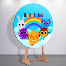 Festa Fofo Bolinho infantil com painel redondo capa decorativa tamanhos diversos