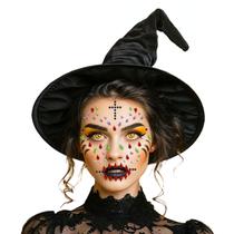 Festa Halloween Maquiagem Adesiva para o Rosto Face Jewels - Kit com 2 Cartelas Sortidas