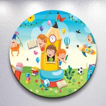 Festa Infantil Decoração Dia Das Crianças Painel Capa Sublimada Redondo Tamanhos Mini e Grande