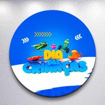 Festa Infantil Decoração Dia Das Crianças Painel Capa Sublimada Redondo Tamanhos Mini e Grande