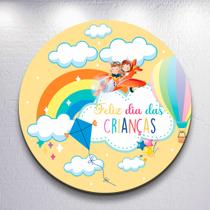 Festa Infantil Decoração Dia Das Crianças Painel Capa Sublimada Redondo Tamanhos Mini e Grande Festa Infantil Decoração Dia Das Crianças Painel Capa Sublimada Redondo Tamanhos Mini e Grande