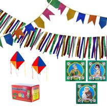 Festa Junina Kit com Bandeirinhas Fitilhos Balões Biribinhas e Santos Festa Junina Kit com Bandeirinhas Fitilhos Balões Biribinhas e Santos