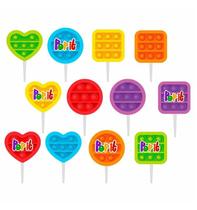Festa Pop it kit com 12 Topper pra Docinhos em EVA Já Com Palitinhos