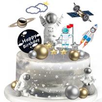 Festa temática espacial Cake Topper CANIPHA com astronauta, 22 unidades Festa temática espacial Cake Topper CANIPHA com astronauta, 22 unidades