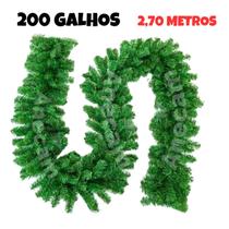 Festão Aramado 200 Galhos 2,70 Metros Natal Decoração