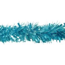 festão de Natal Metalizado Candy Azul - 1,8m x 7cm - Só Natal