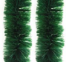 Festão De Natal Pet Largo Verde Fosco 12cm Jogo 10 metros - Magizi