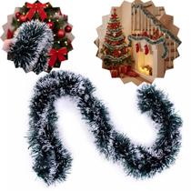 Festao nevado natalino enfeite para árvore de natal guirlandas decoração festa natalina 2mts Festao nevado natalino enfeite para árvore de natal guirlandas decoração festa natalina 2mts