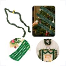 Festão Verde Escuro Árvore Natal Decoração 2 Metros