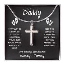 FG Family Gift Mall Pregnancy Announcement For Dad To Be Baby Shower Present To My Daddy New Dad Gifts For Men Baby Announcements Ideas First Time Parents Gifts (Caixa Padrão, Papai Herói)