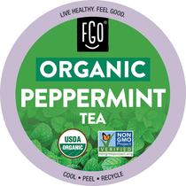 FGO Cápsulas K-Cup de Té de Menta Orgánica 24 Unidades USDA FGO Cápsulas K-Cup de Té de Menta Orgánica 24 Unidades USDA