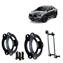 Fiat Toro Kit Calço de Mola Dianteiro 4cm de Aço Com Bieleta Fiat Toro Kit Calço de Mola Dianteiro 4cm de Aço Com Bieleta