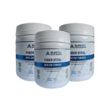 Fiber Mix de Fibras 240g Alavital Kit com 3 Potes