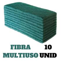 Fibra 10 fibras MOP VERDE C/ Esponja Limpeza Pesada Esponja