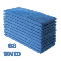 Fibra Azul para Limpeza Delicada Limpa Vidro Espelho Vidraças Sacada Não Risca 08 UNID Fibra Azul para Limpeza Delicada Limpa Vidro Espelho Vidraças Sacada Não Risca 08 UNID