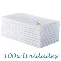 Fibra Branca Macia Superfícies Delicadas - Kit 100 Unidades Pacote Atacado Para Uso em Superfícies Delicadas