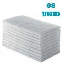 Fibra Branca Para Limpeza Não Abrasivo 08 UNID Fibra Branca Para Limpeza Não Abrasivo 08 UNID