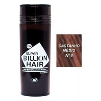 Fibra Capilar em Pó Para Calvície Super Billion Hair 25g Slim Castanho Médio
