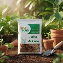 Fibra de coco fina curta para hortas, plantas, vasos, orquideas, jardim 20 Litros Gold Plant