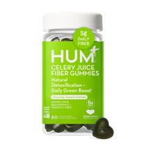 Fibra de suco de aipo Gummies HUM com prebiótico de clorofila 60 ct