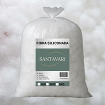 Fibra Siliconada 100% Poliéster Macia Para Enchimento 2kg Branco Liso
