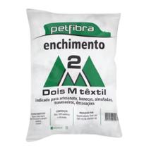 Fibra Siliconada Cardada Dois M Têxtil 1Kg 100% Poliéster Cor Branca